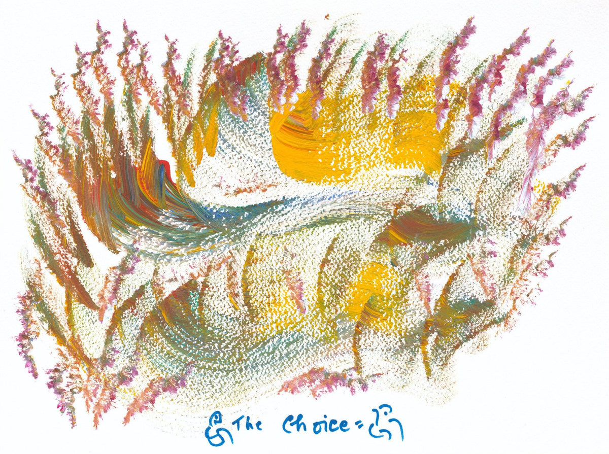 Jharna-Kala painting The Choice by Sri Chinmoy
